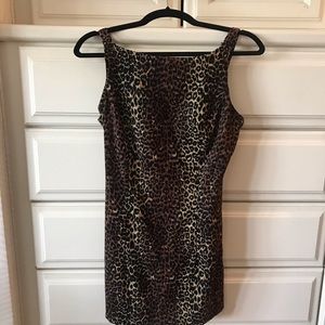 Leopard print mini dress